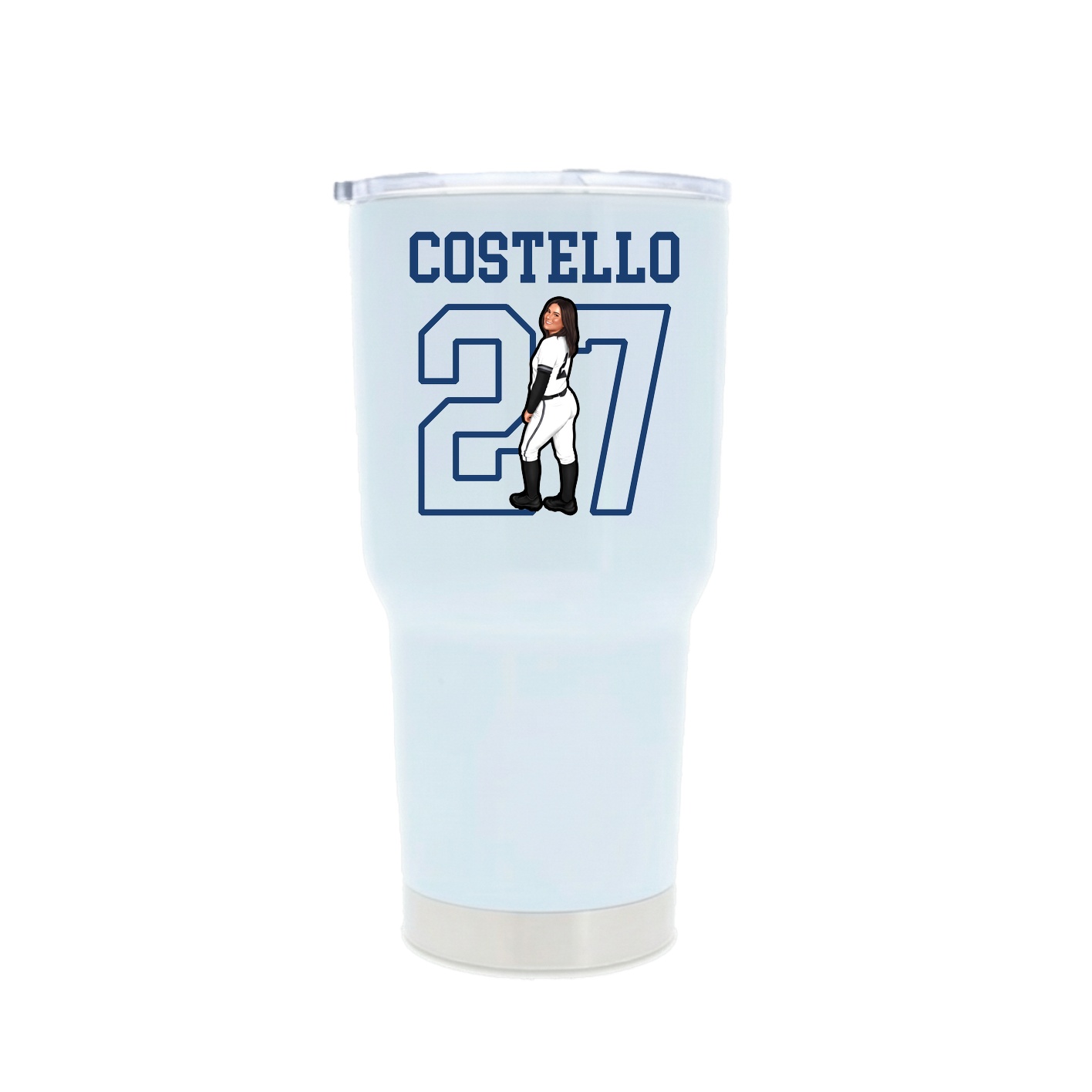 30oz Stainless Steel Tumbler — Shirsey in White