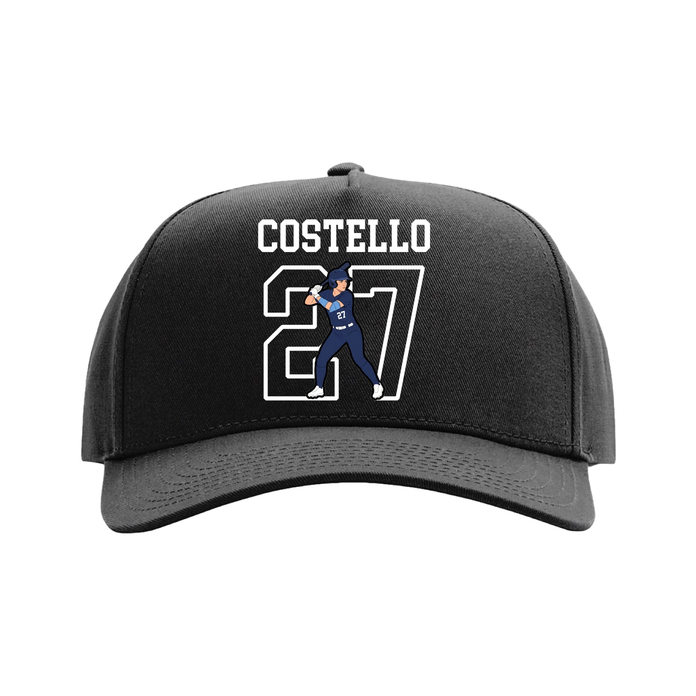 Full Fabric Five-Panel Champ Cap — Shirsey in Black