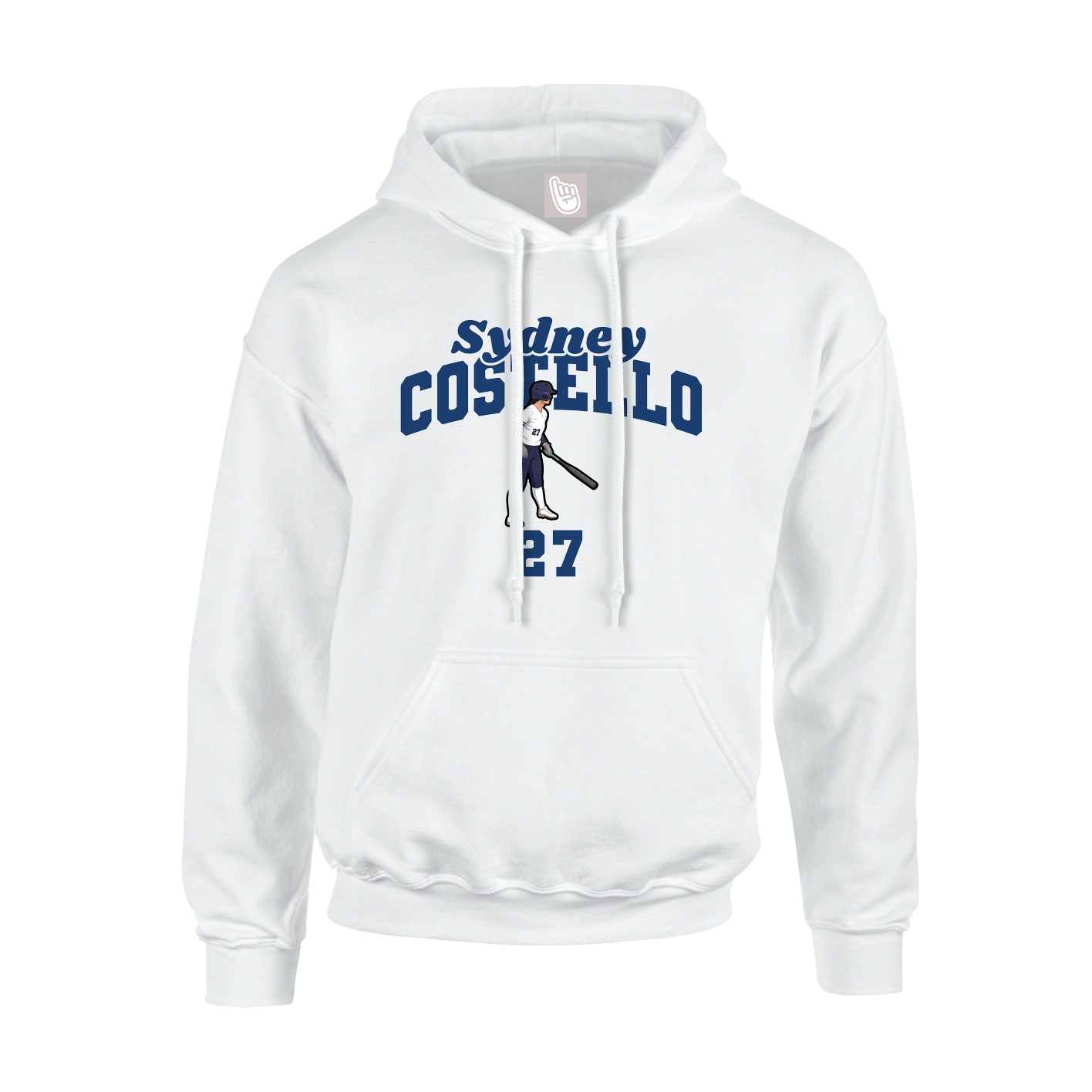 Youth Hoodie — Signature Arch in White