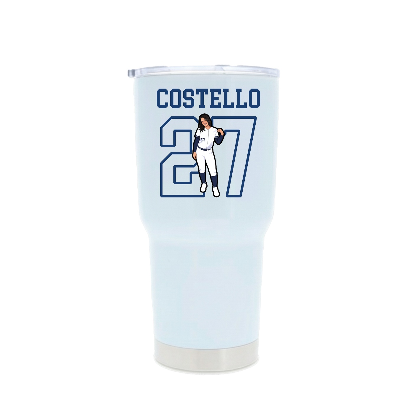 30oz Stainless Steel Tumbler — Shirsey in White