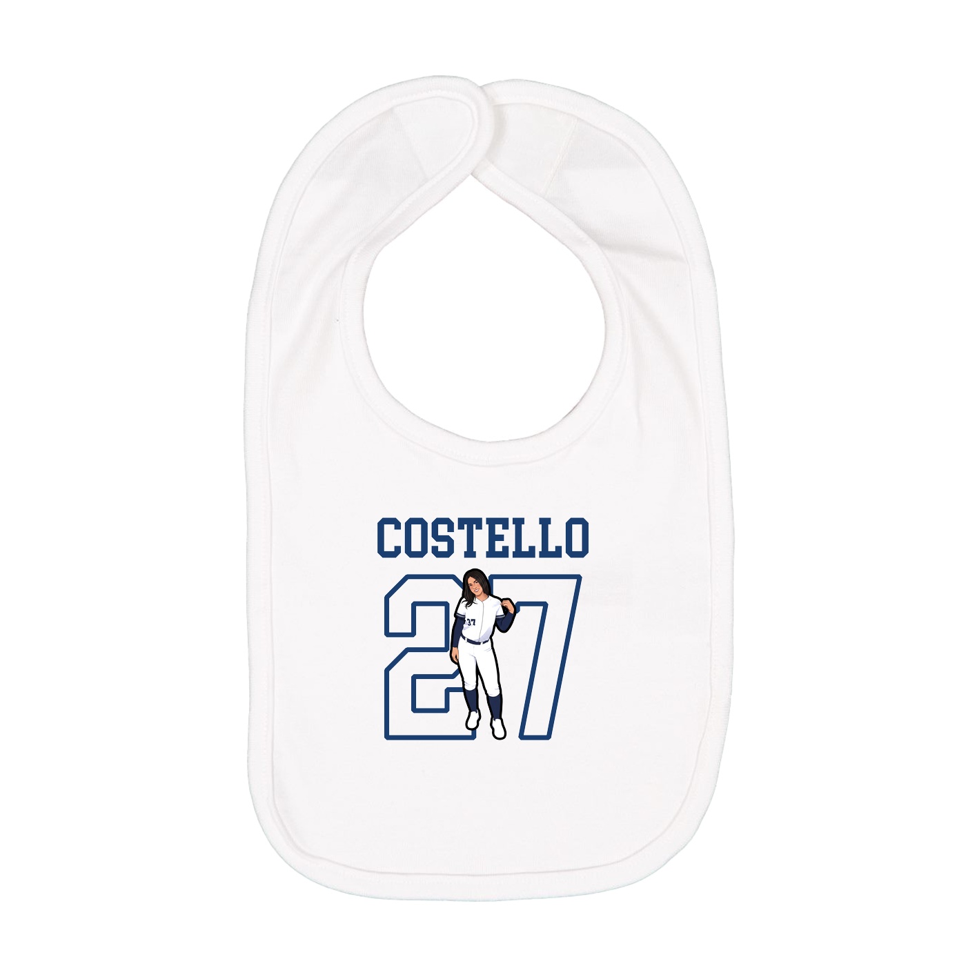 Infant Bib — Shirsey in White
