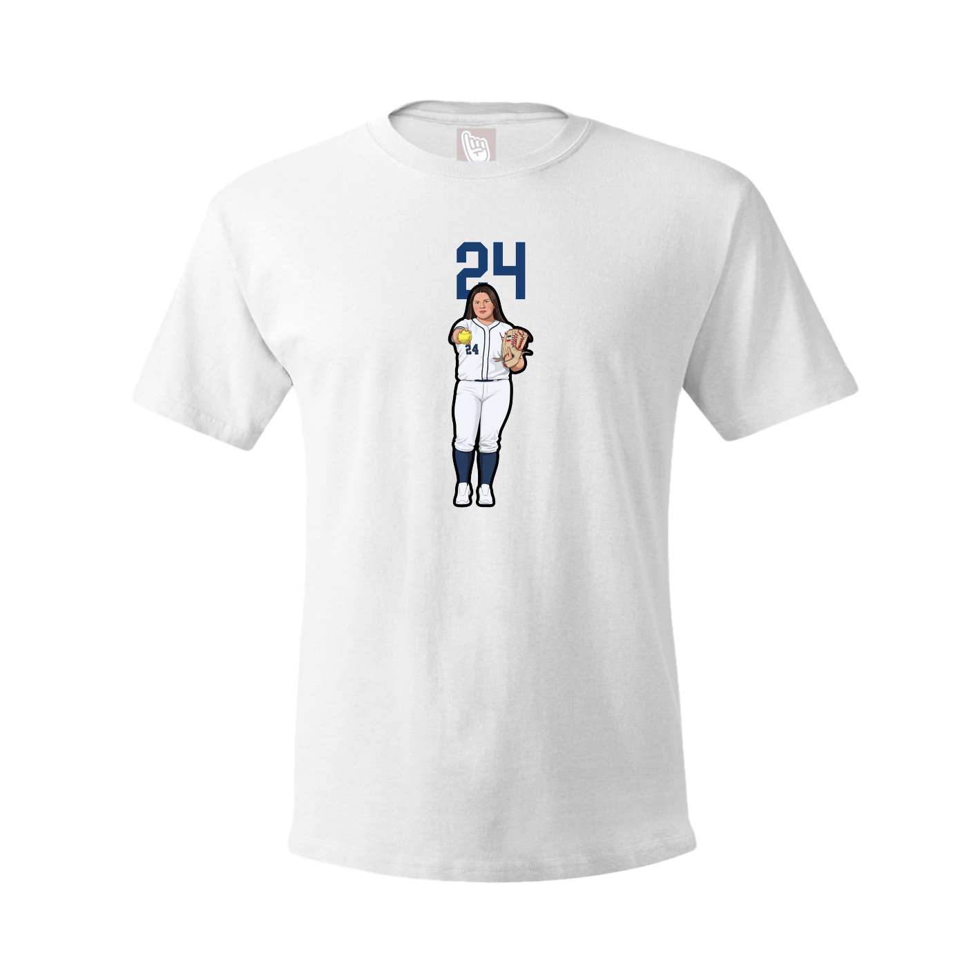 Tee — Number Top in White