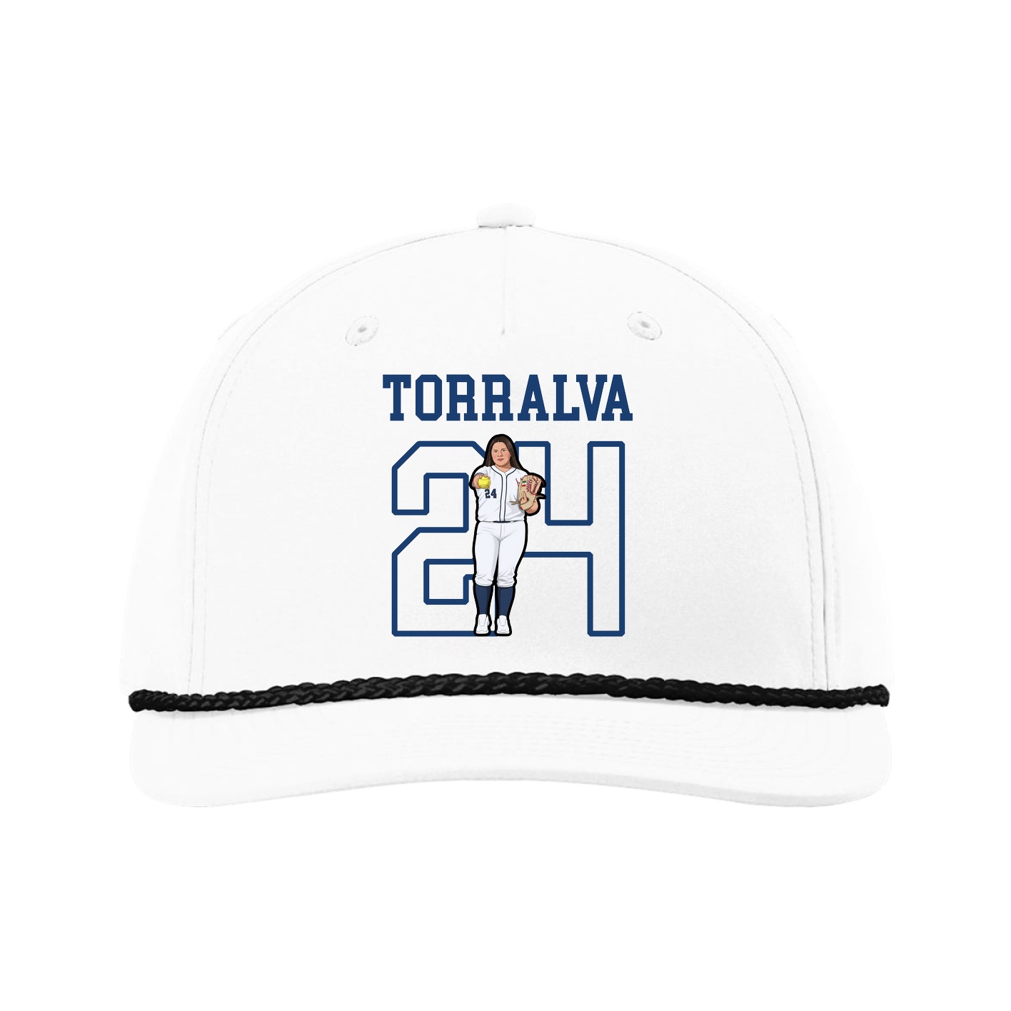 Five-Panel Classic Rope Cap — Shirsey in White