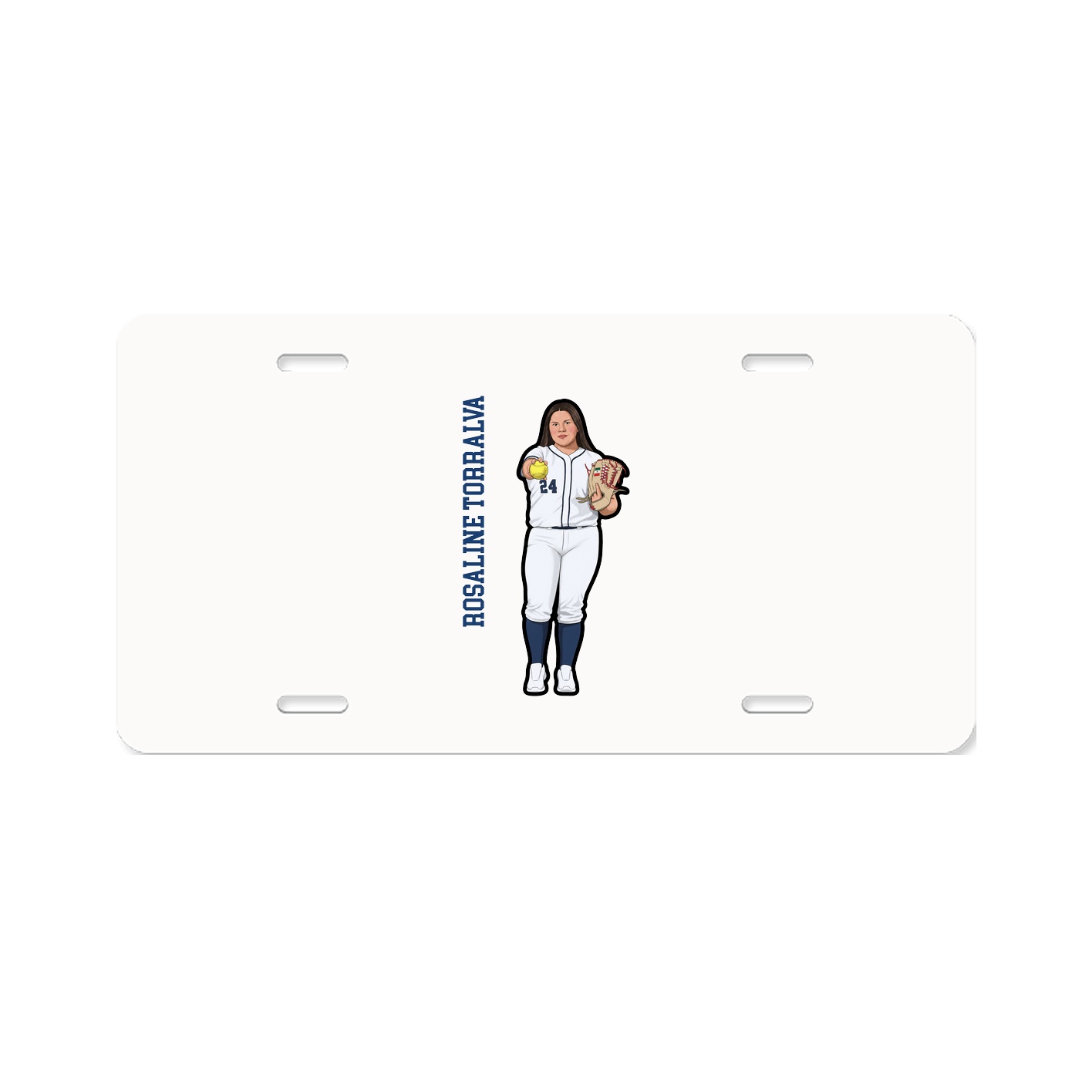 License Plate — Name Vertical in Classic