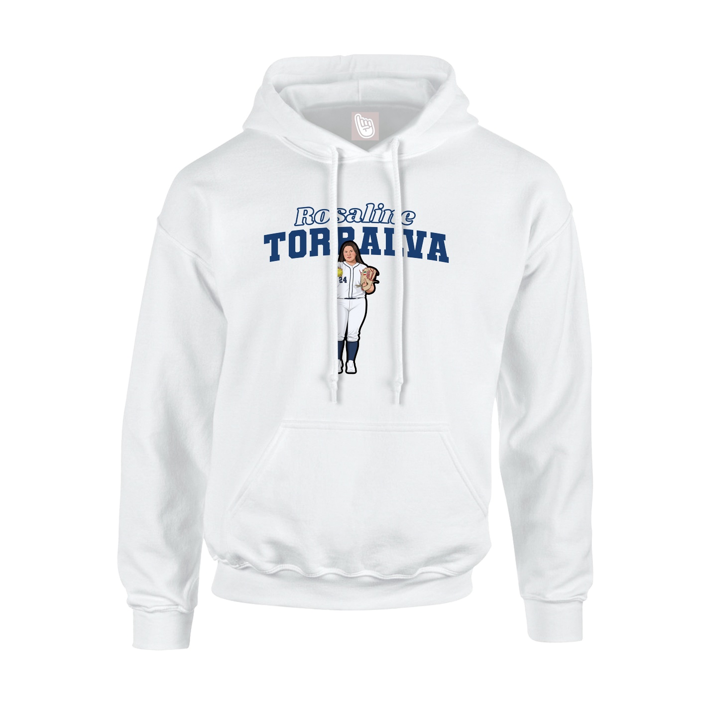 Hoodie — Name Arch in White
