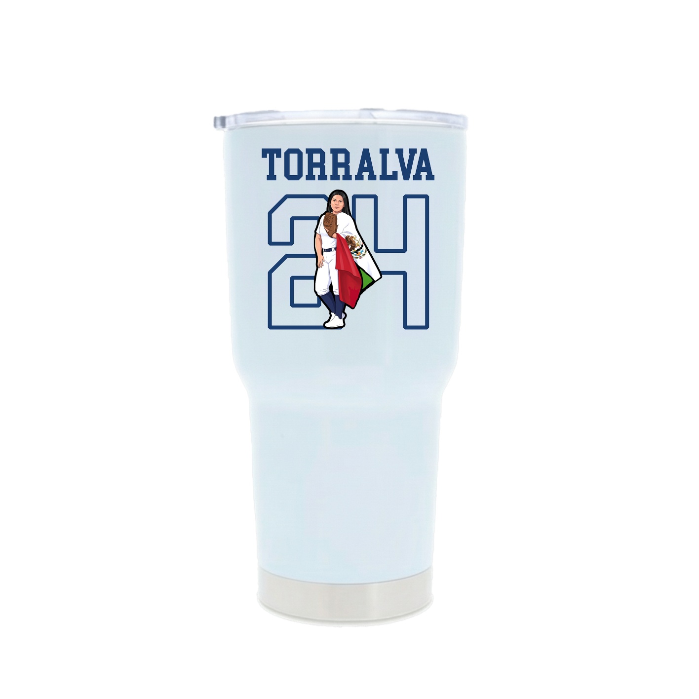 30oz Stainless Steel Tumbler — Shirsey in White
