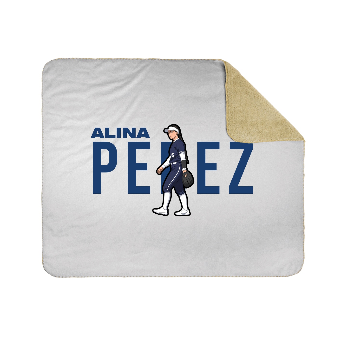 Throw Blanket — Player Name in White
