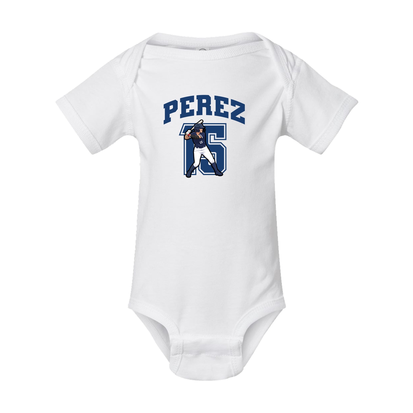 Baby Onesie — Number in White