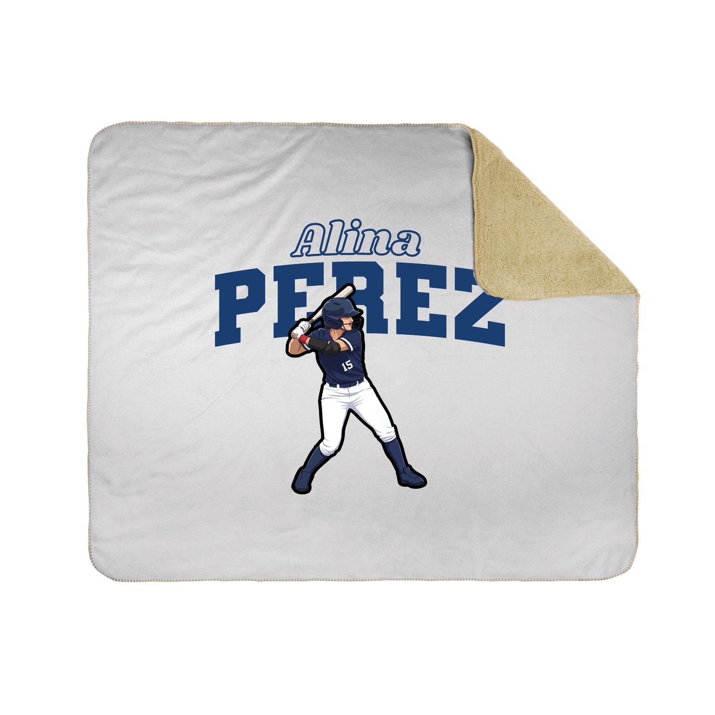 Throw Blanket — Name Arch in White