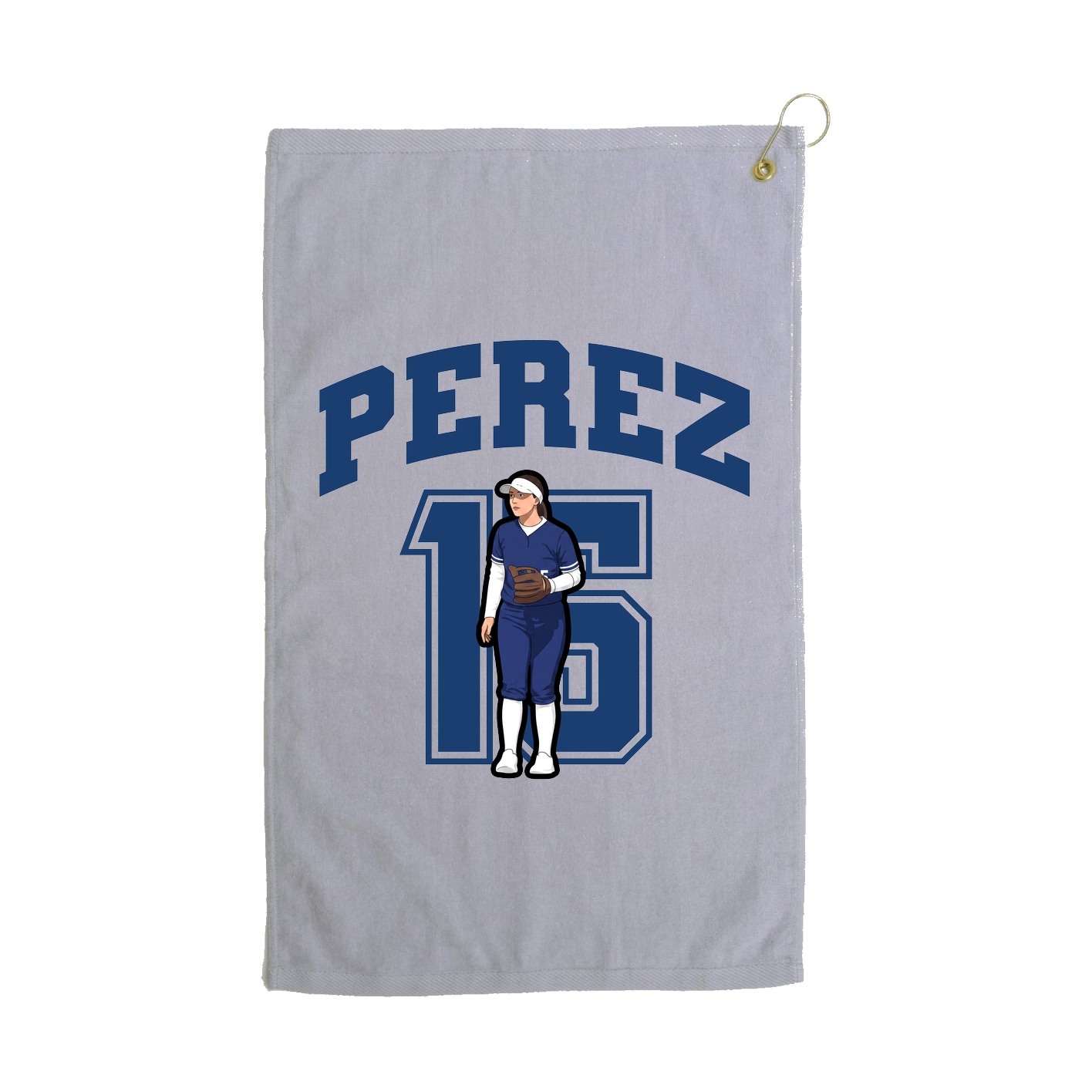 Golf Towel — Number in Grey