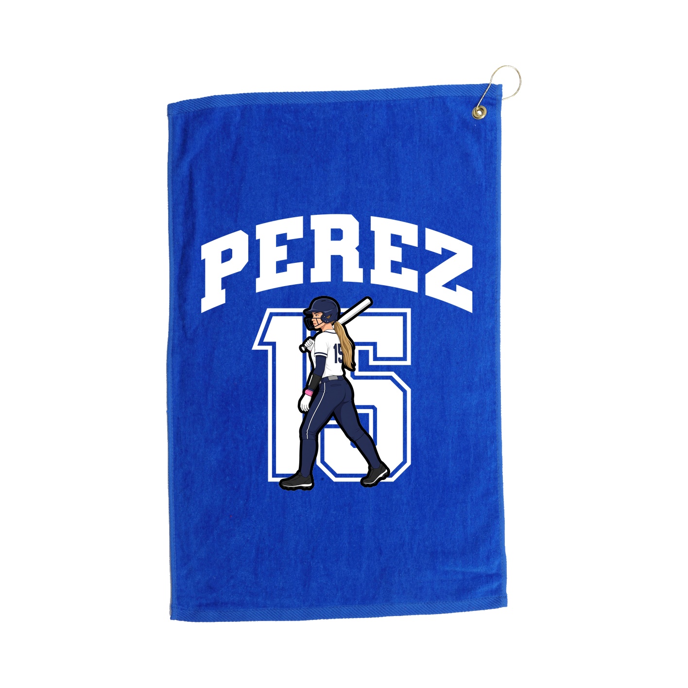 Golf Towel — Number in Royal