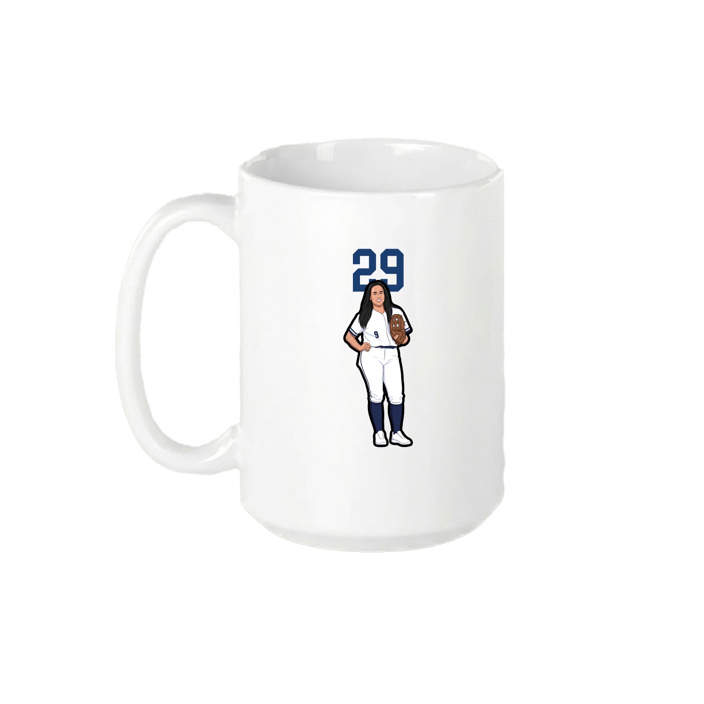 15oz Coffee Mug — Number Top in White