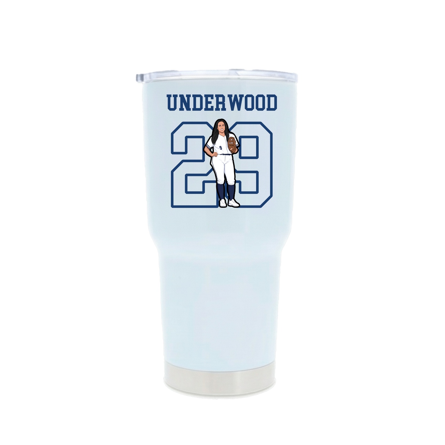 30oz Stainless Steel Tumbler — Shirsey in White