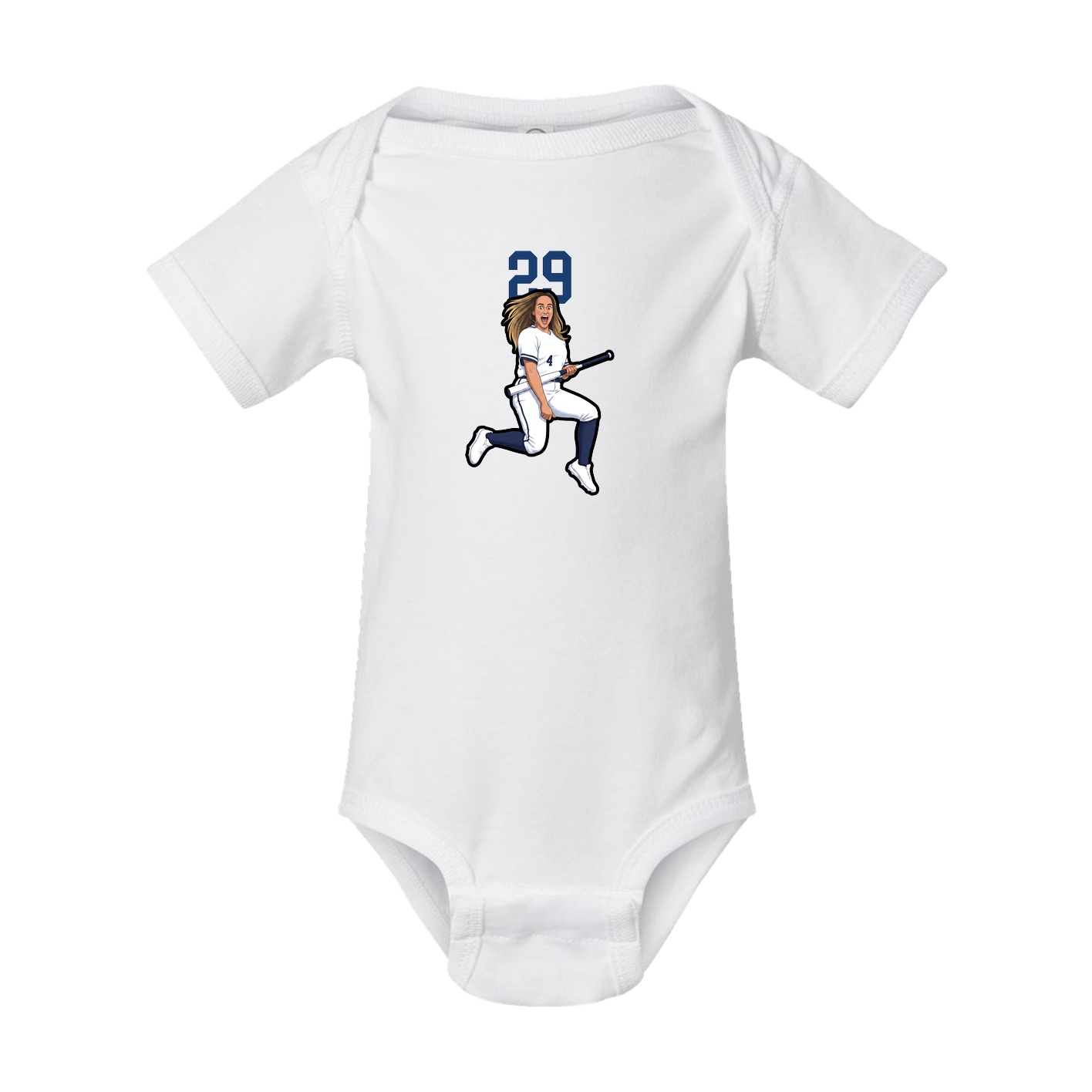 Baby Onesie — Number Top in White