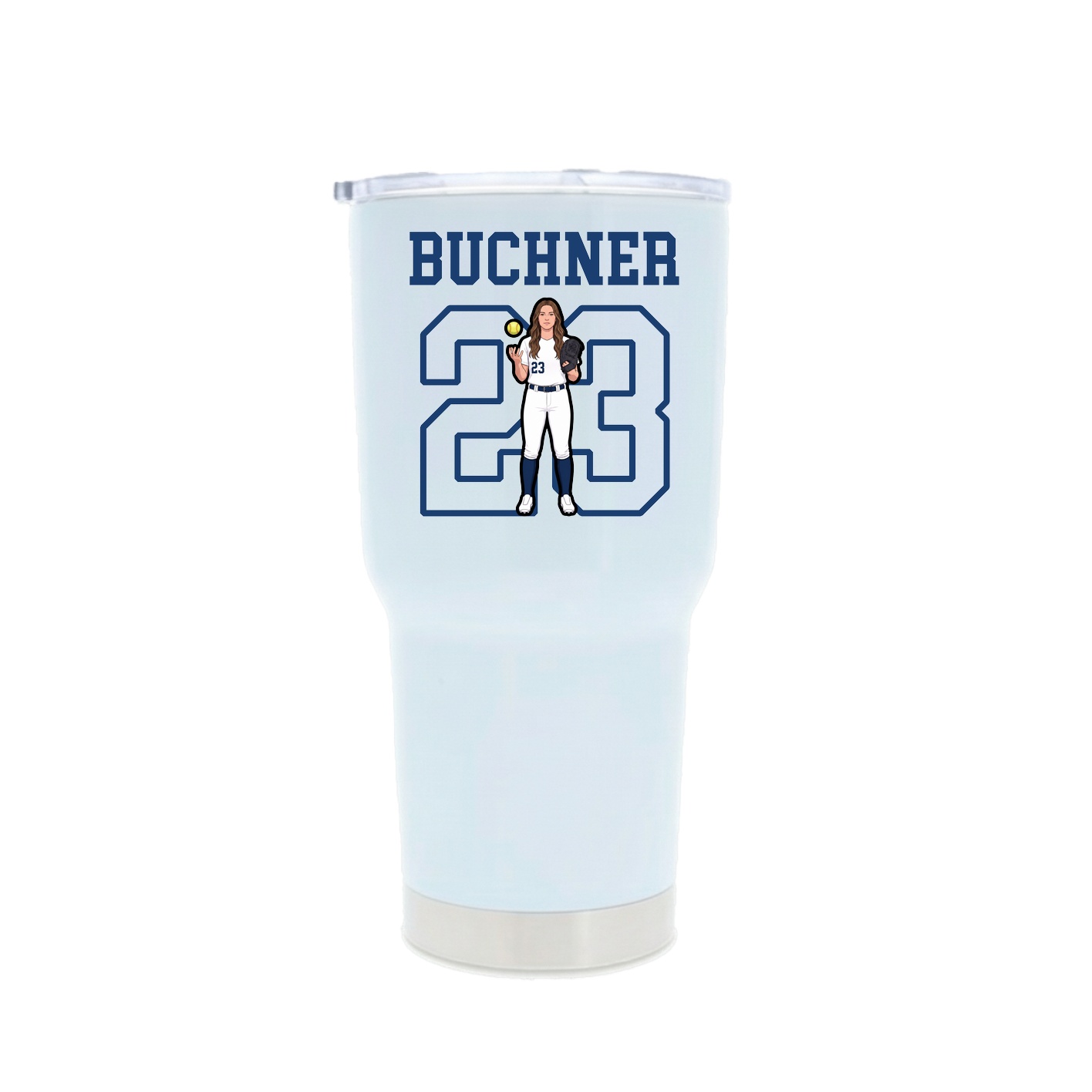 30oz Stainless Steel Tumbler — Shirsey in White