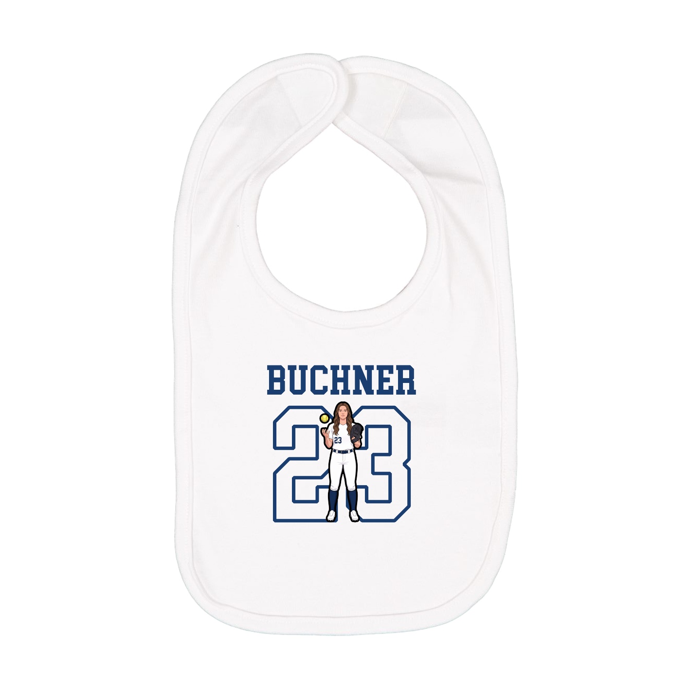 Infant Bib — Shirsey in White