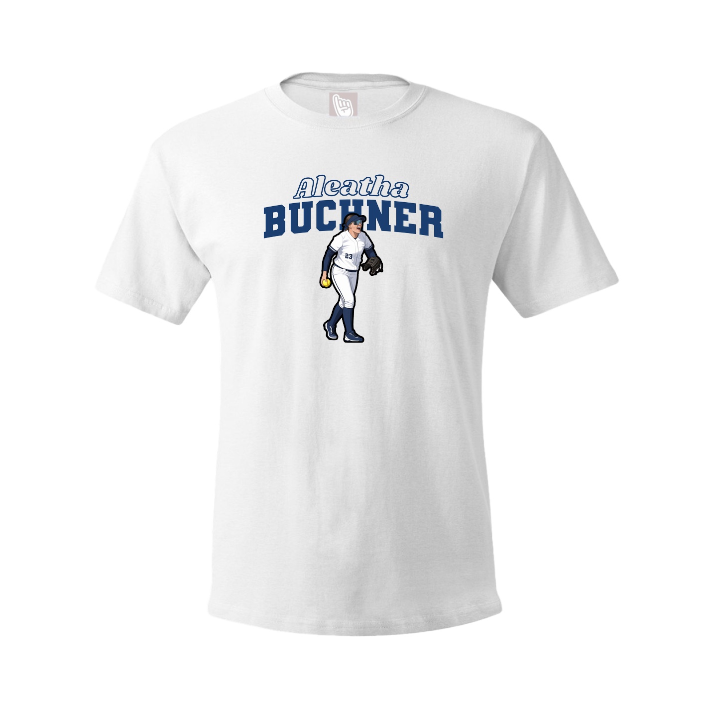 Youth Tee — Name Arch in White