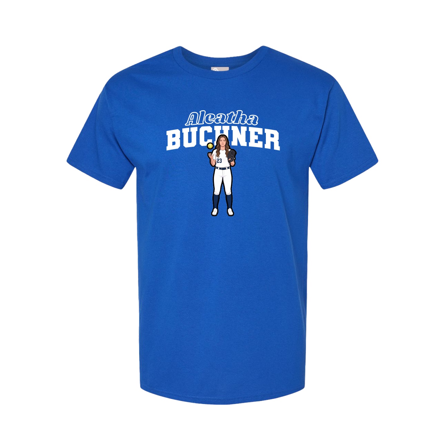 Youth Tee — Name Arch in Royal