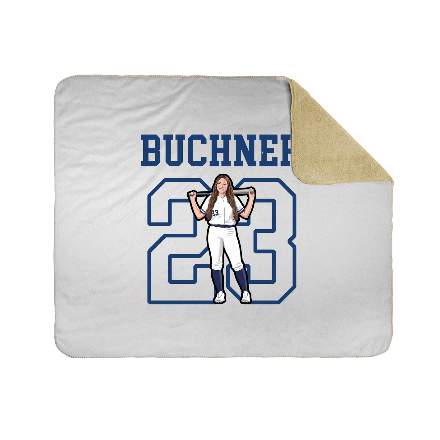 Throw Blanket — Shirsey in White