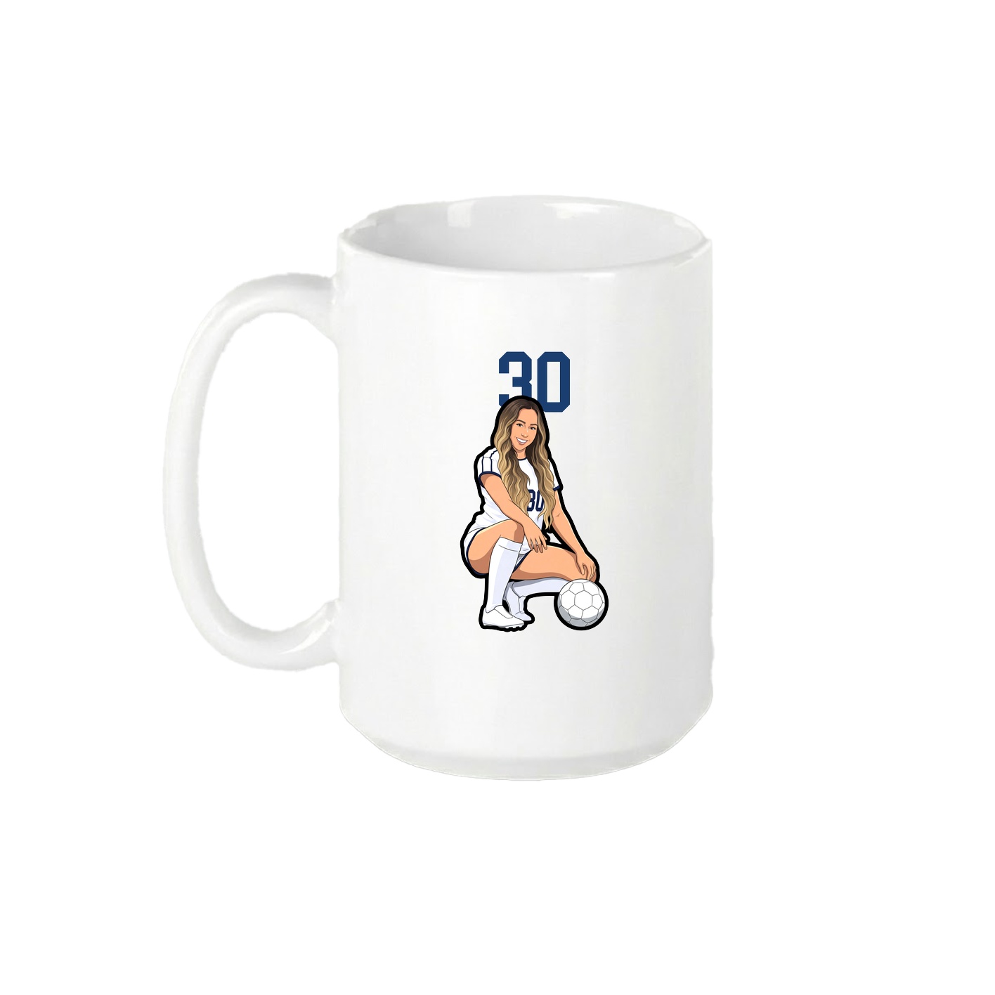 15oz Coffee Mug — Number Top in White