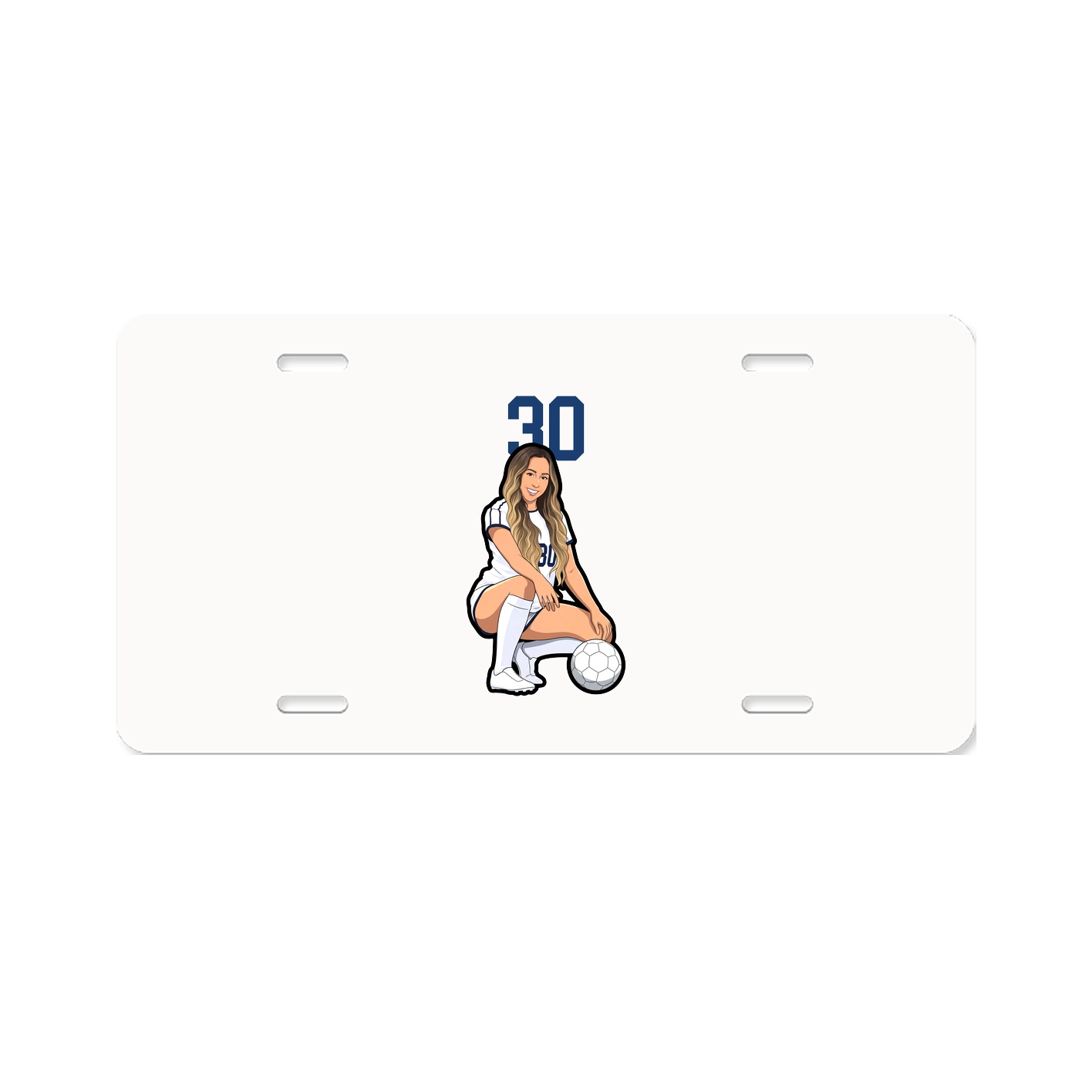 License Plate — Number Top in Classic