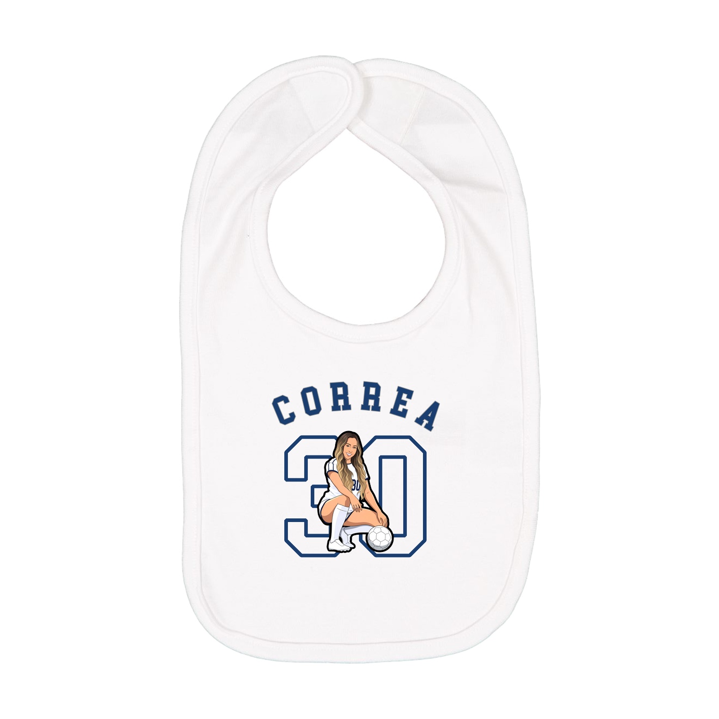 Infant Bib — Shirsey Arch in White