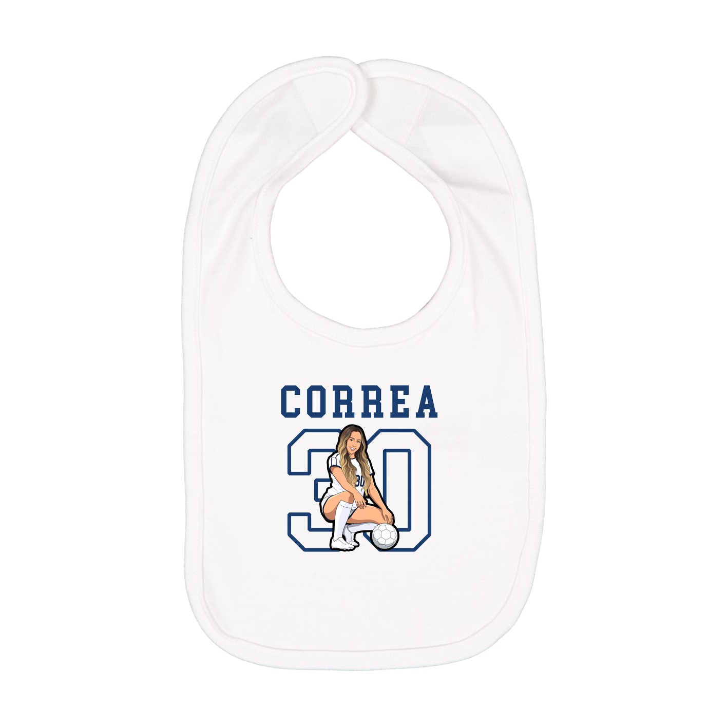 Infant Bib — Shirsey in White