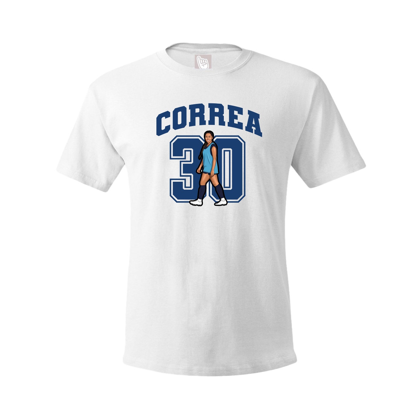 Youth Tee — Number in White