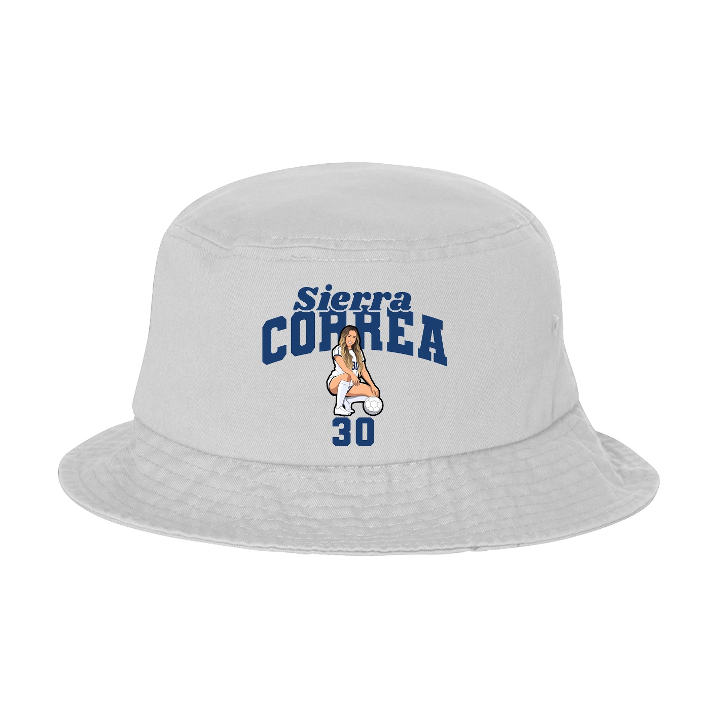 Bucket Cap — Signature Arch in White