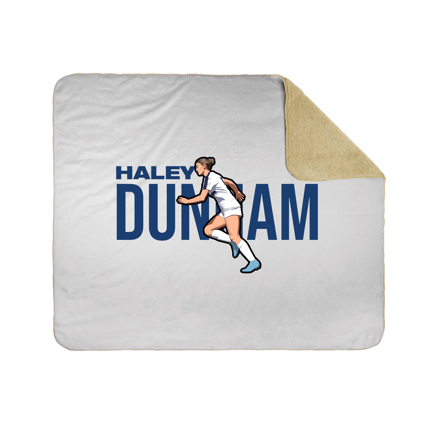 Throw Blanket — Player Name in White