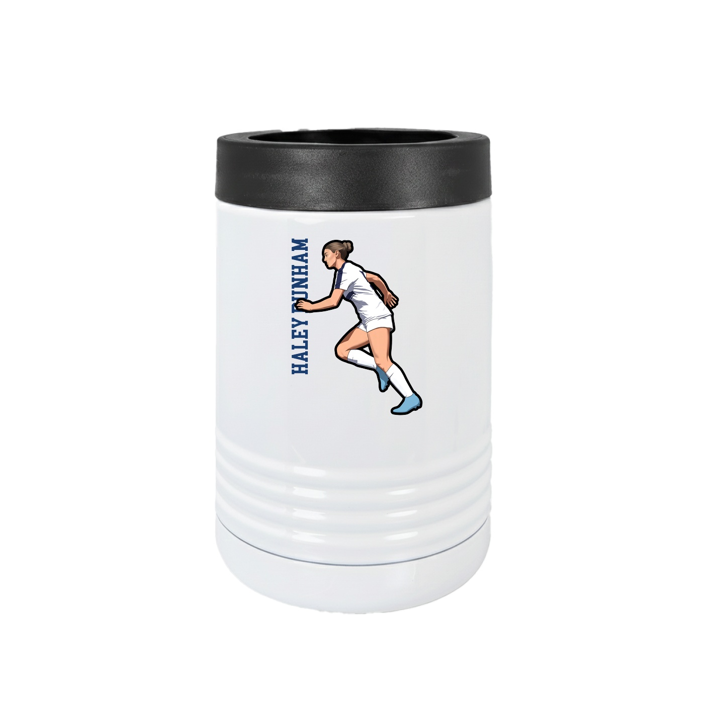 Beverage Holder — Name Vertical in White