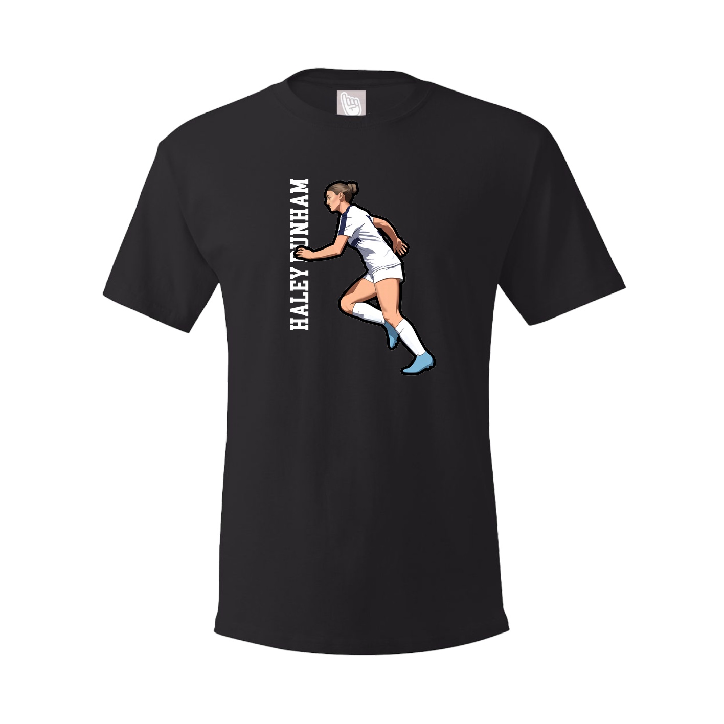 Youth Tee — Name Vertical in Black