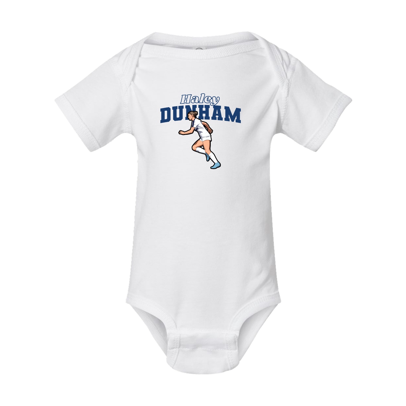 Baby Onesie — Name Arch in White