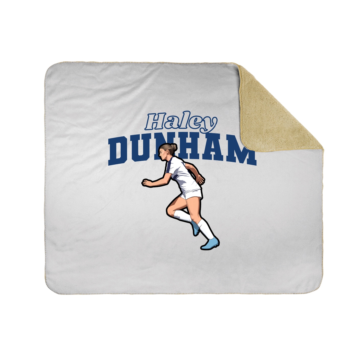 Throw Blanket — Name Arch in White