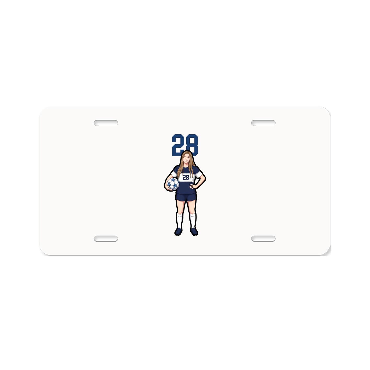 License Plate — Number Top in Classic