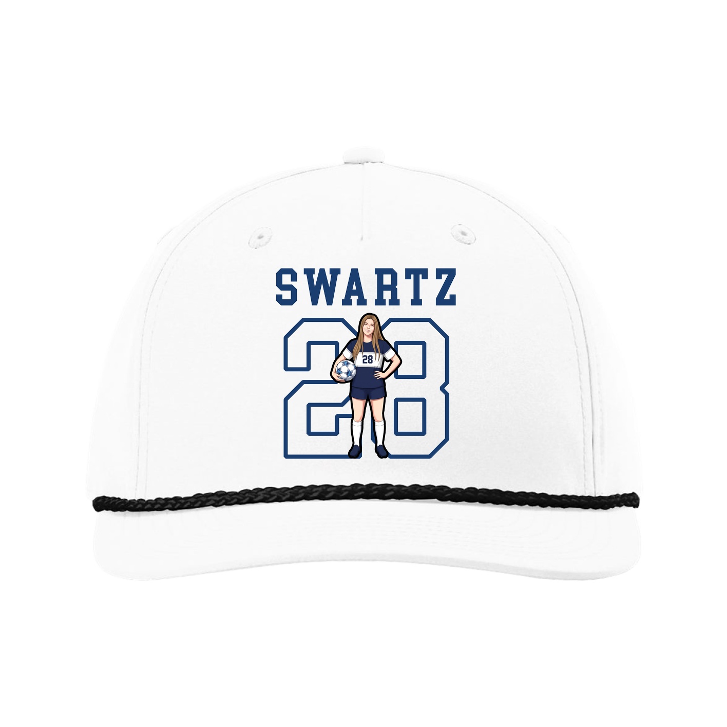 Five-Panel Classic Rope Cap — Shirsey in White