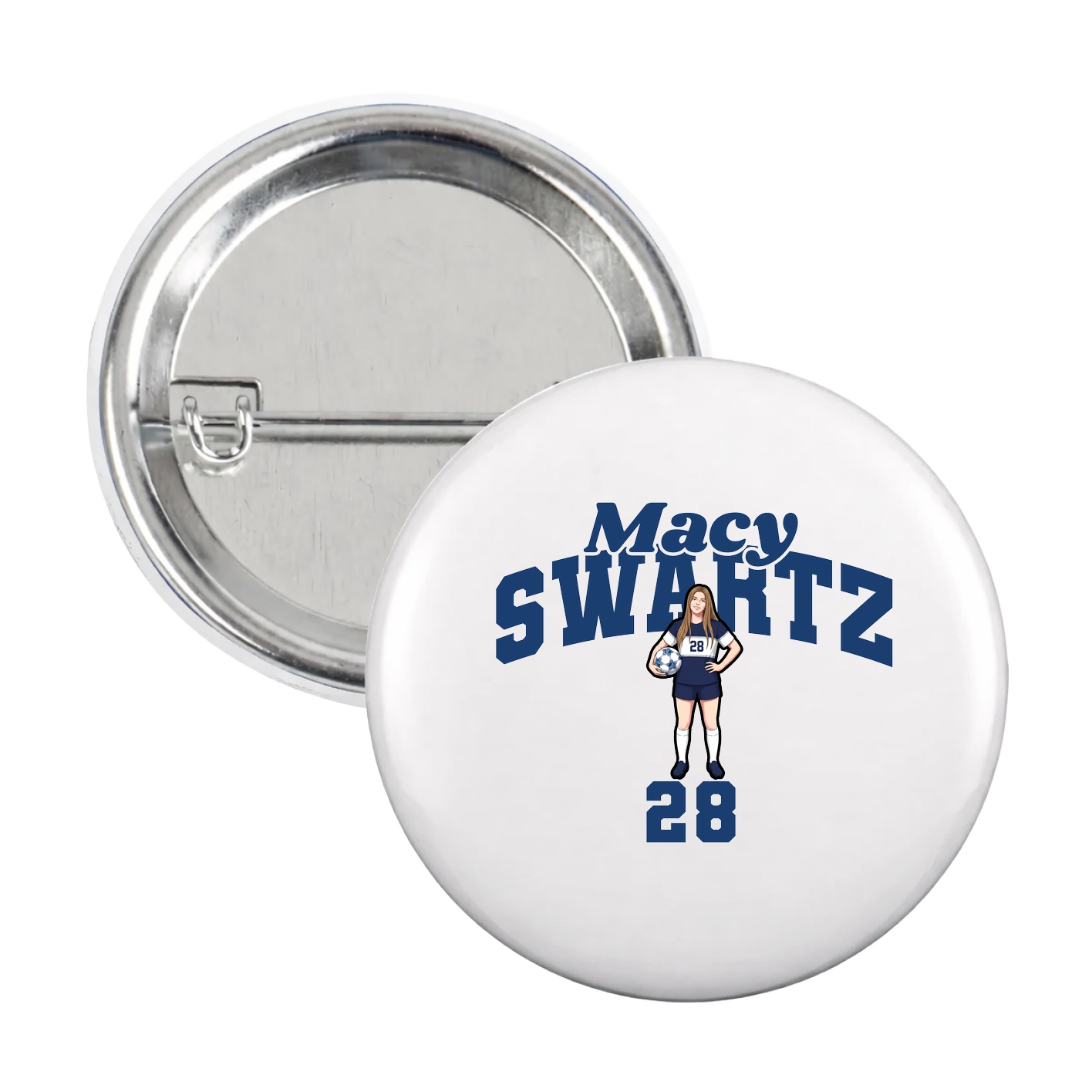 Game Day Button — Signature Arch in White