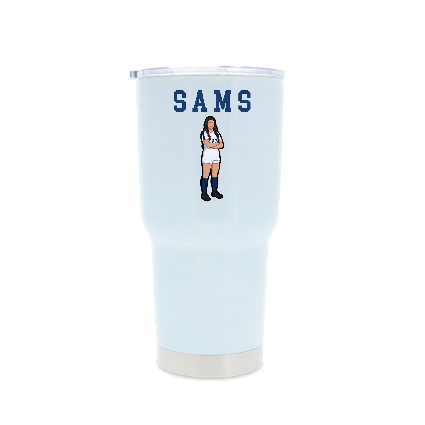30oz Stainless Steel Tumbler — Shirsey in White