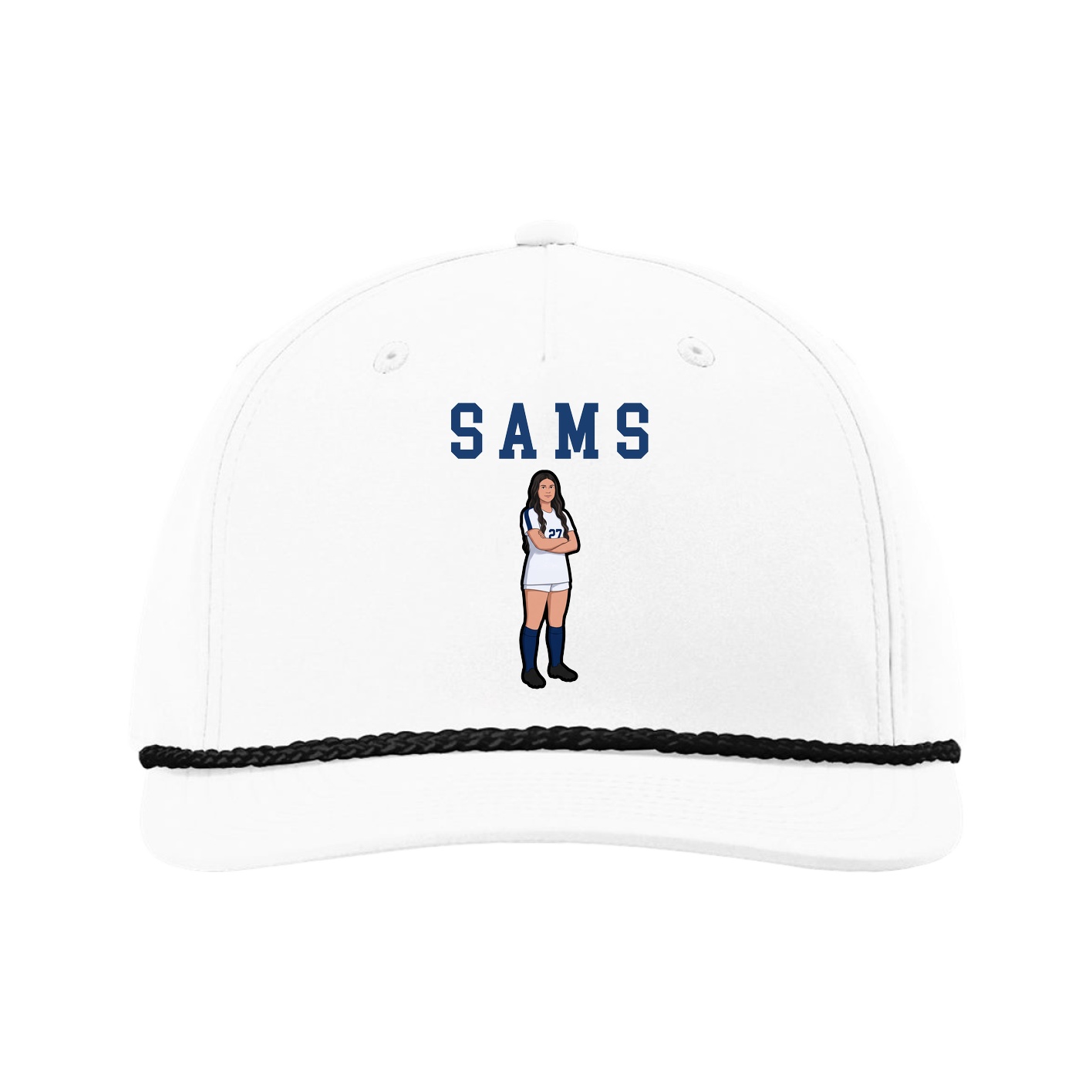 Five-Panel Classic Rope Cap — Shirsey in White
