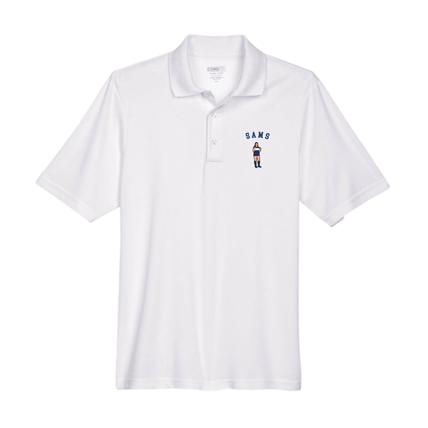 Performance Polo — Shirsey Arch in White