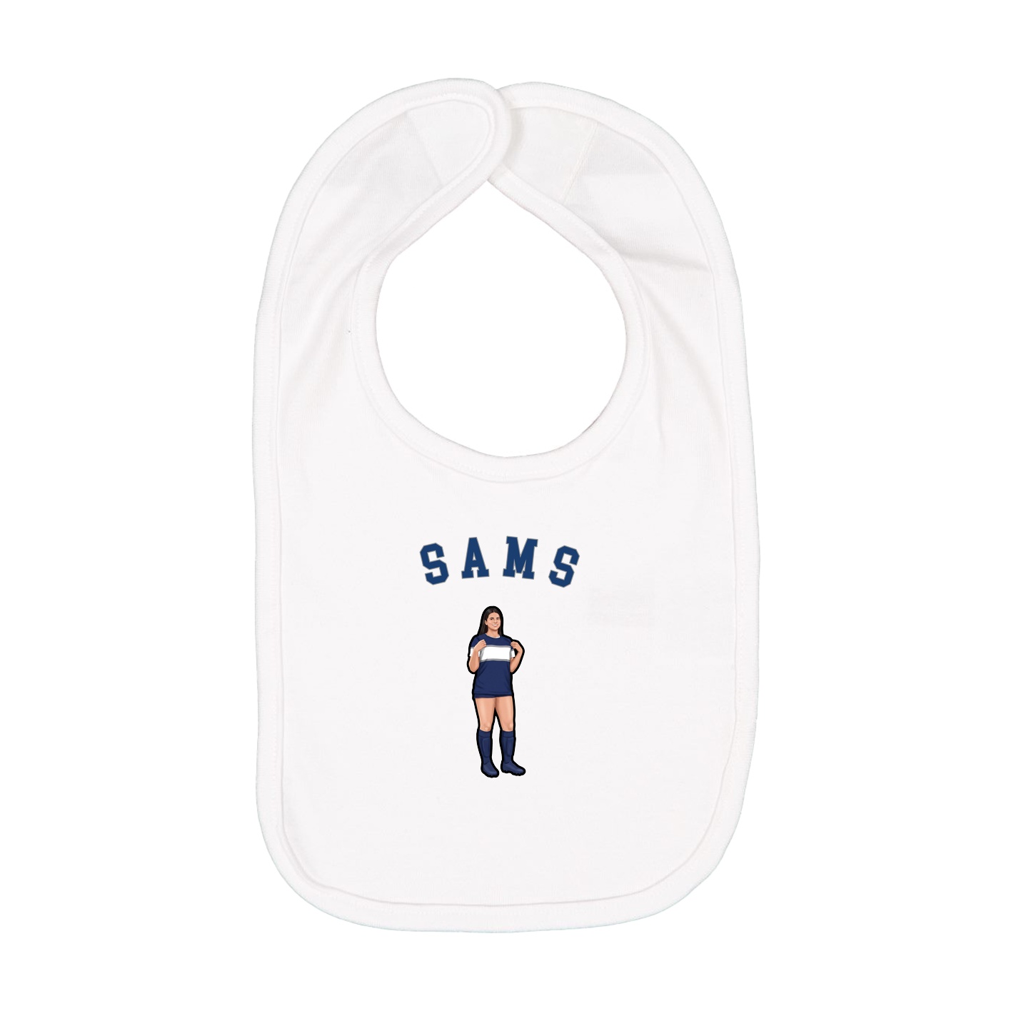 Infant Bib — Shirsey Arch in White