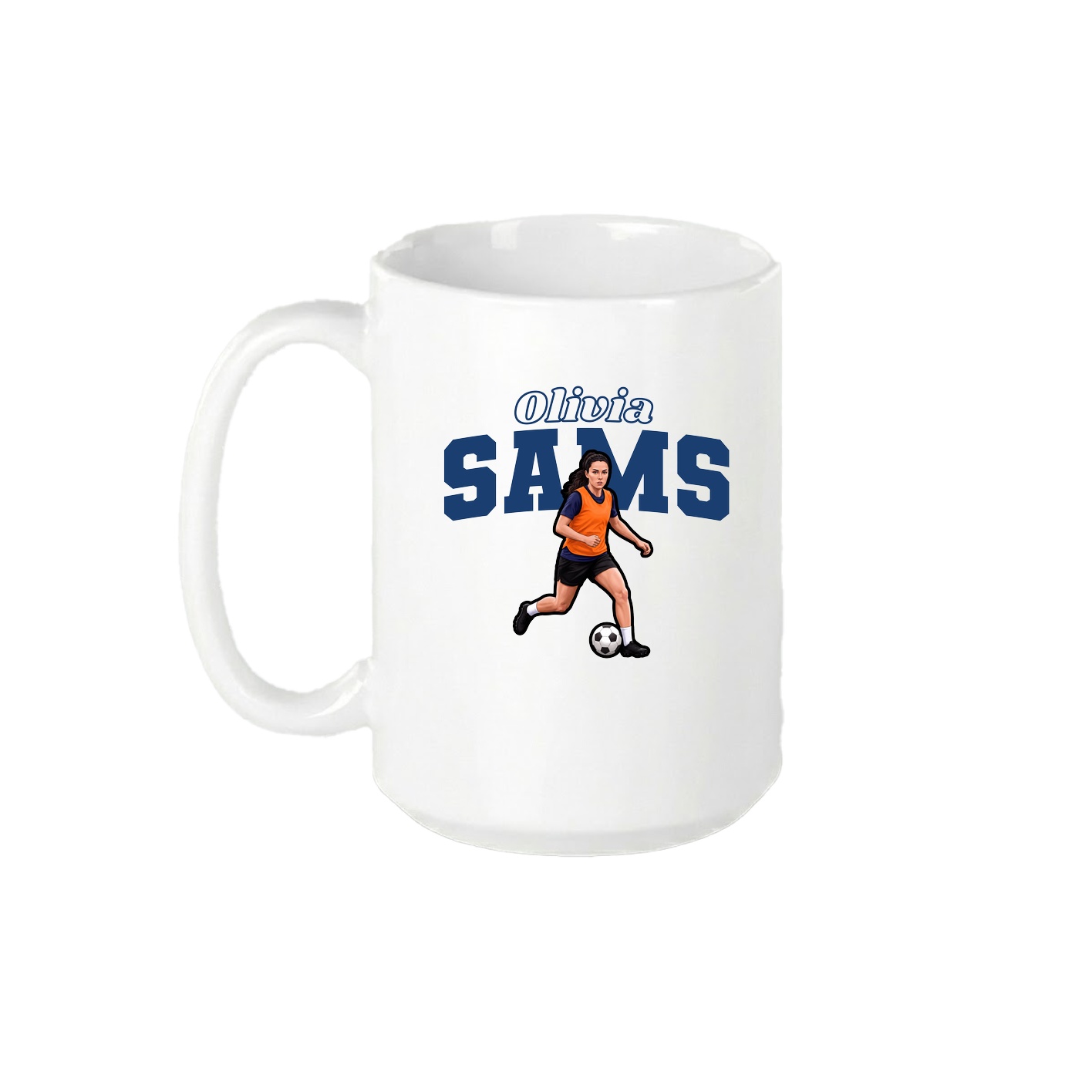 15oz Coffee Mug — Name Arch in White