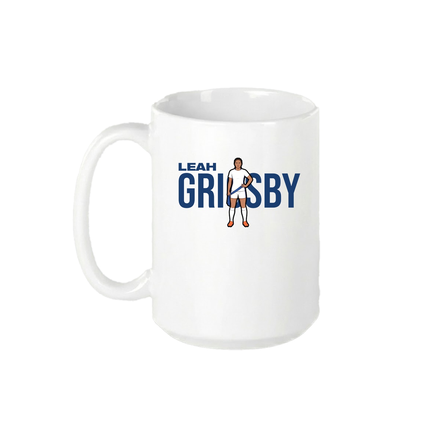 15oz Coffee Mug — Player Name in White