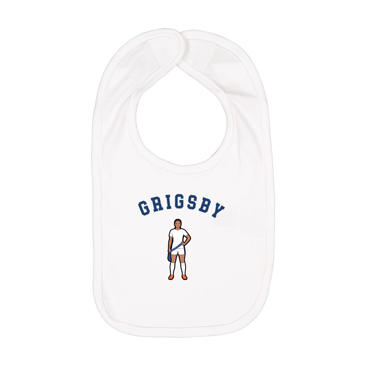 Infant Bib — Shirsey Arch in White