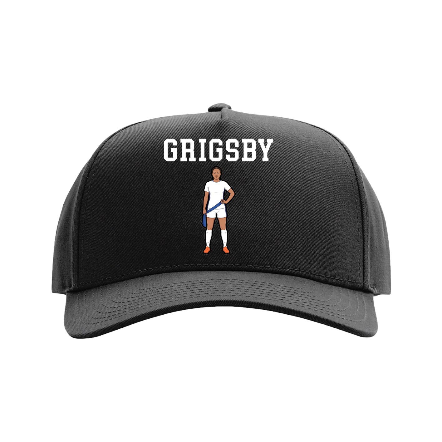 Full Fabric Five-Panel Champ Cap — Shirsey in Black