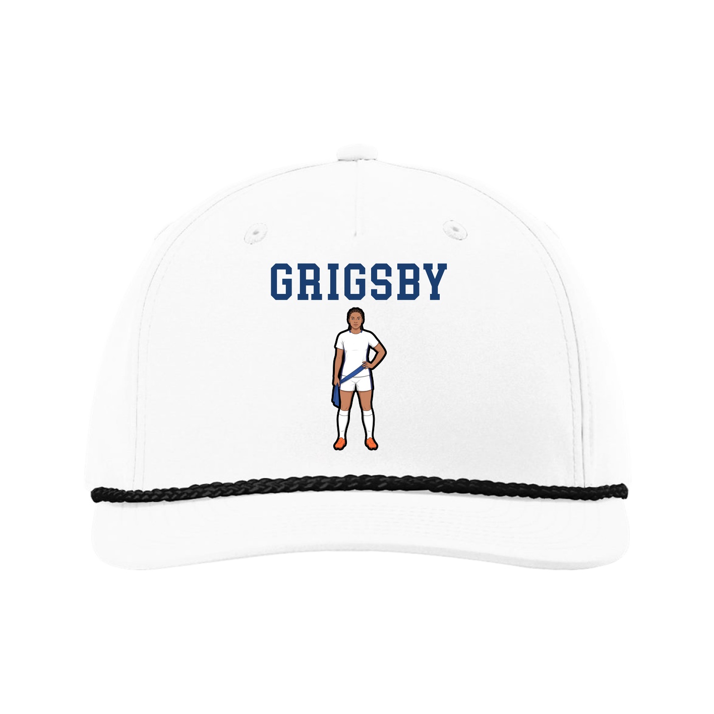 Five-Panel Classic Rope Cap — Shirsey in White