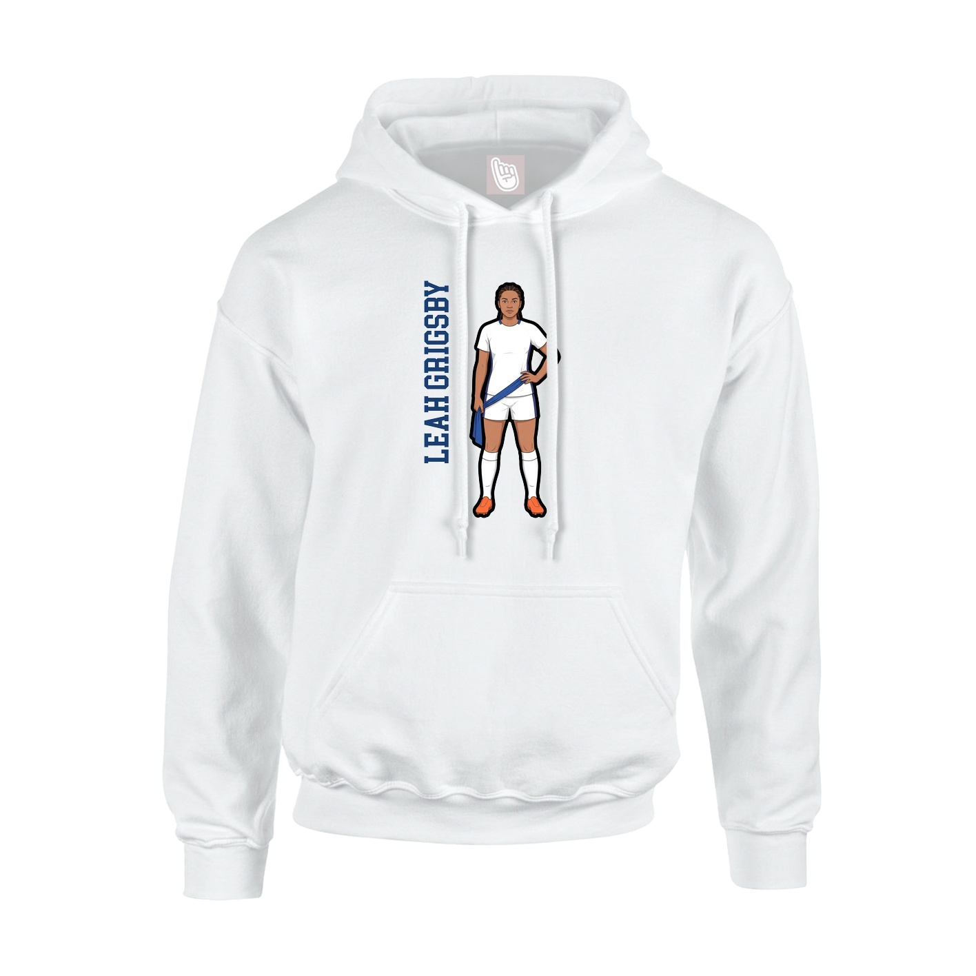 Hoodie — Name Vertical in White