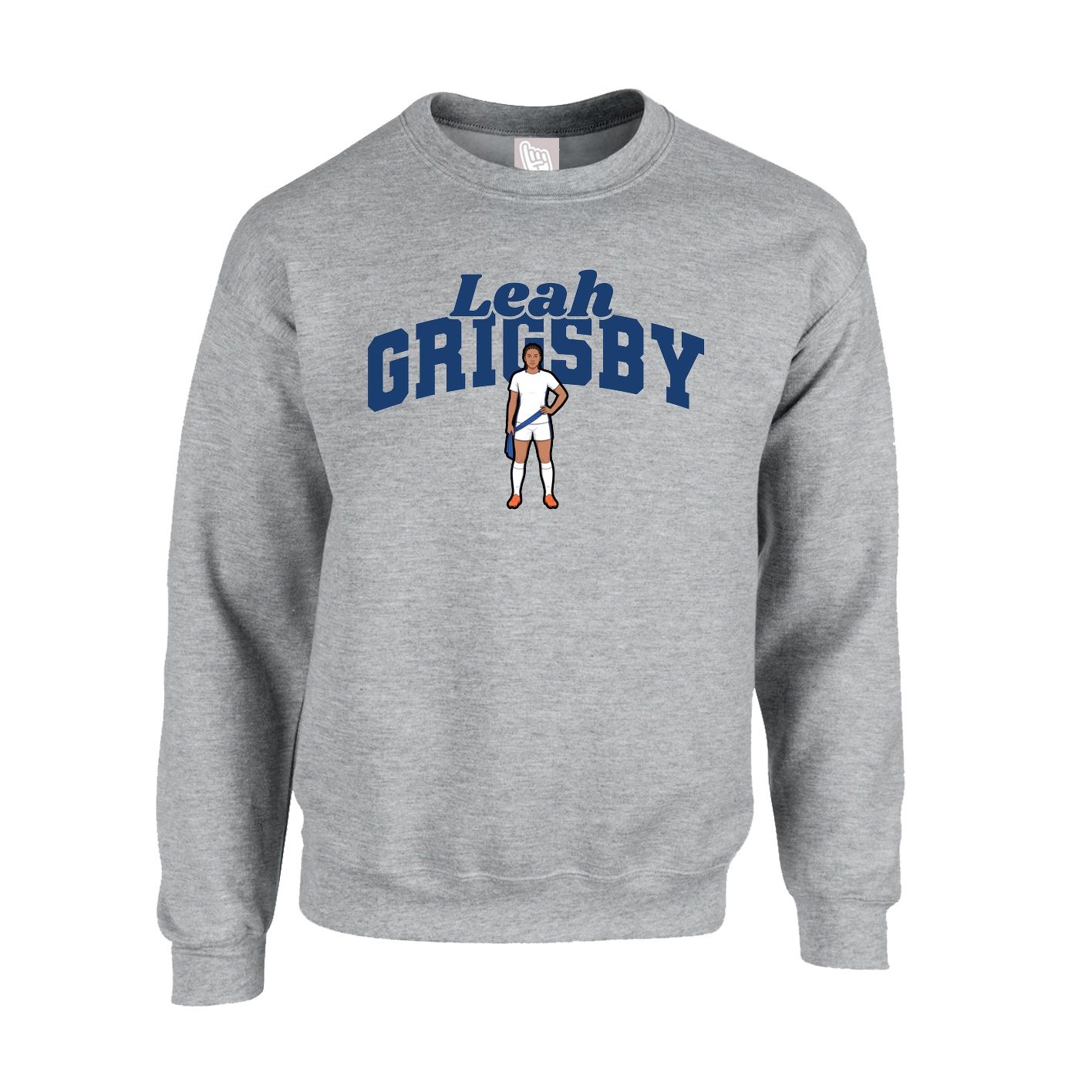 Fleece Crew — Signature Arch in Grey