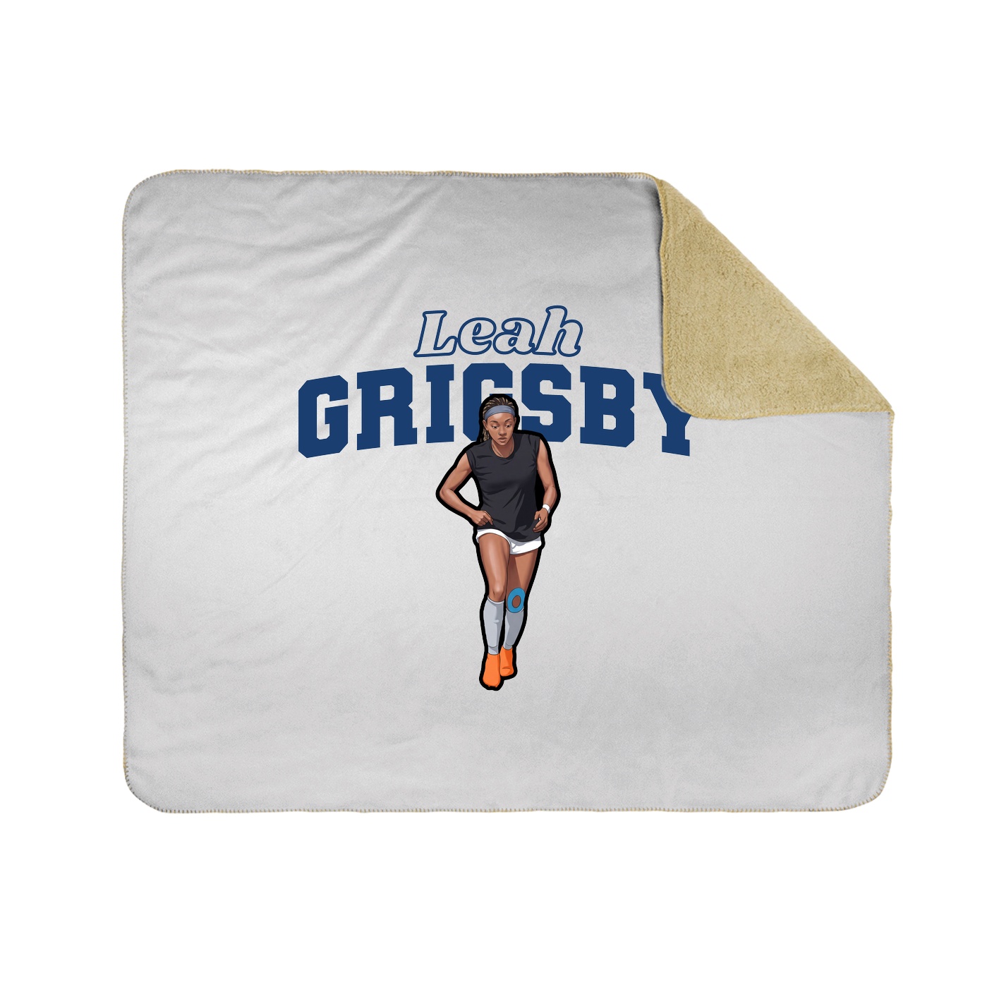 Throw Blanket — Name Arch in White