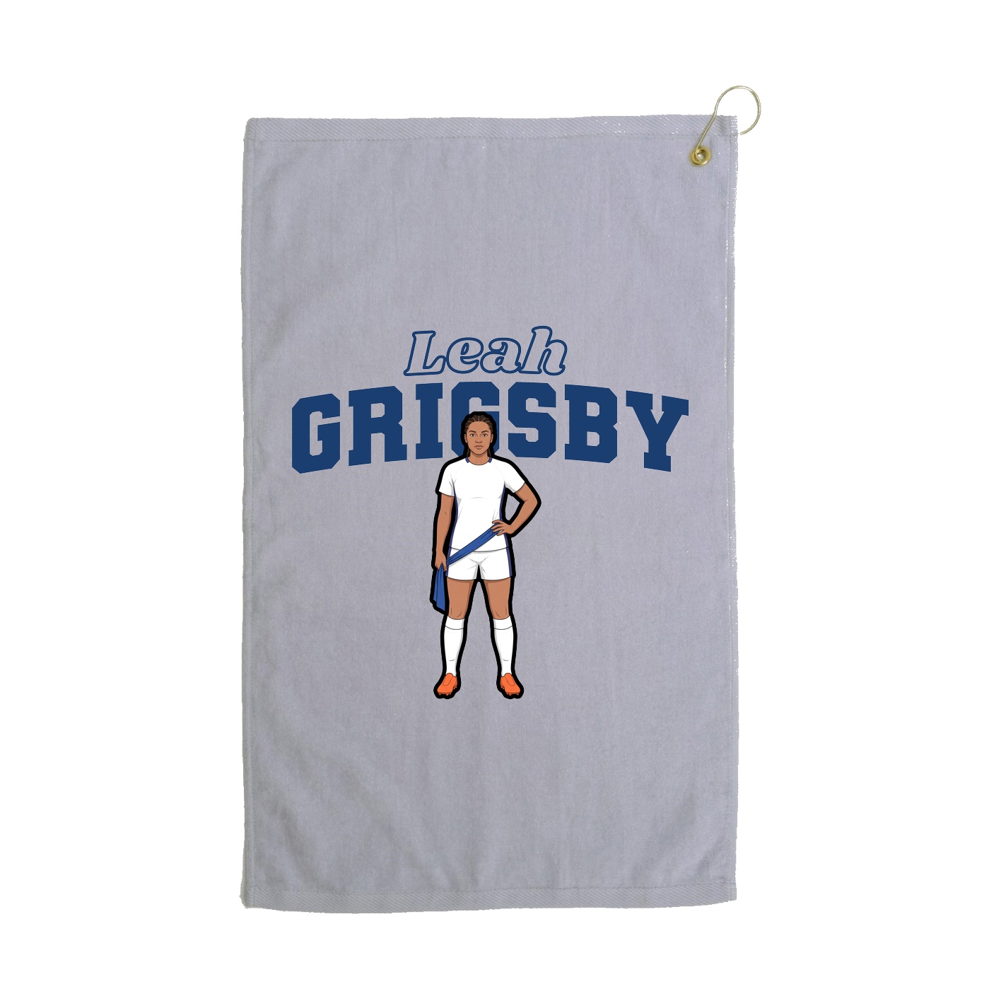 Golf Towel — Name Arch in Grey